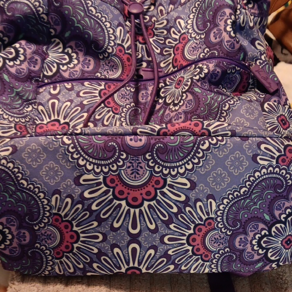 Vera Bradley Purple Floral Backpack - Picture 7 of 8